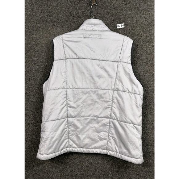 Eddie Bauer EBTEK Puffer Vest Jacket Womens Size M Gray Full Zip Primaloft - Picture 2 of 8